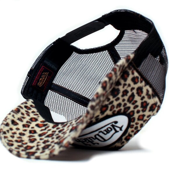 RARE Vintage Von Dutch Leopard Cheetah Print Trucker Hat - New Old Stock NOS Y2K